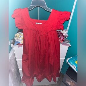 SHEIN Scarlet Ruffle Sleeve Dress